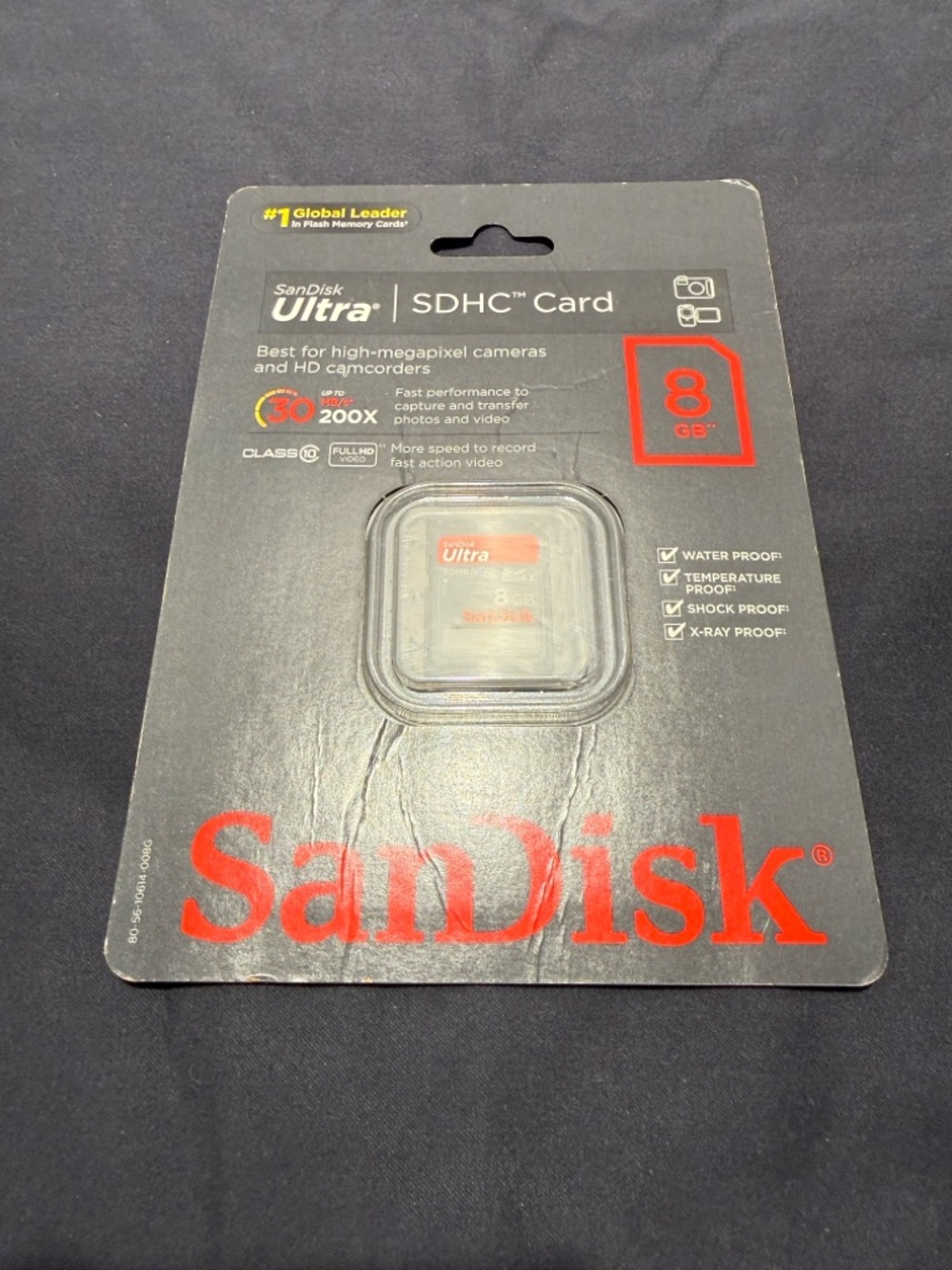 San Disk Ultra 8GB Class 10  SDHC  30MB/S 200X  Card- New Sealed